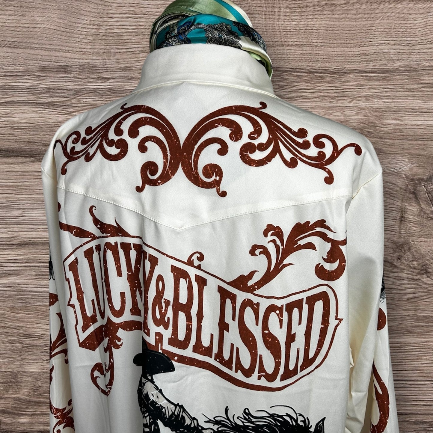 Horse Rider Women's Dress Shirt Cowgirl Western Snap Button