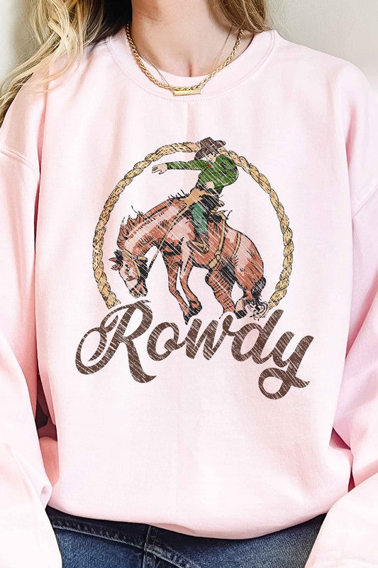 ROWDY COWBOY WESTERN WILD OVERSIZED SWEATSHIRT